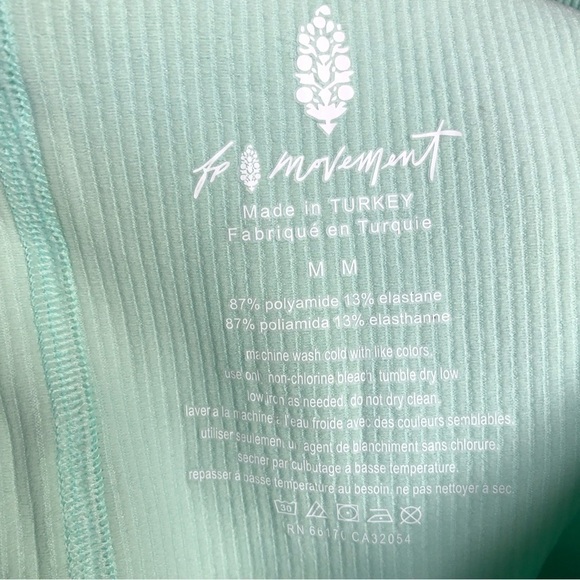 Free People Movement Turquoise Mint Bike Shorts Size Medium - Picture 6 of 8